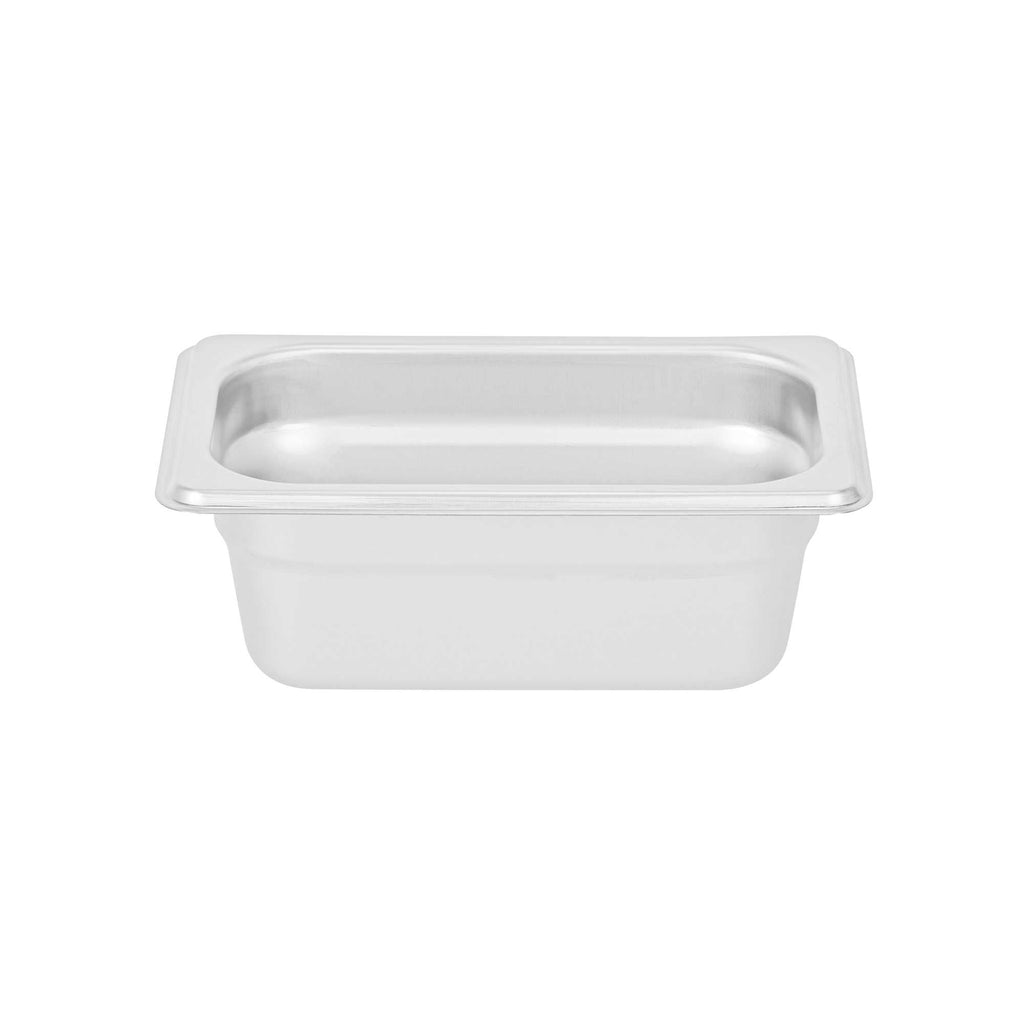 Kitchen Tek Stainless Steel 1/9 Size Steam Table Pan - 2 1/2 Inch Deep, Anti Jam, 24 Gauge - 1 count box