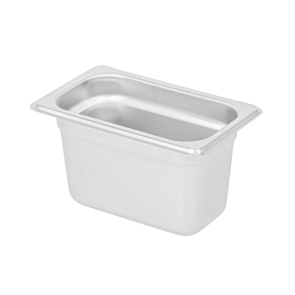 Kitchen Tek Stainless Steel 1/9 Size Steam Table Pan - 4 Inch Deep, Anti Jam, 24 Gauge - 1 count box