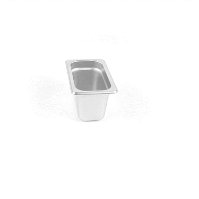 Kitchen Tek Stainless Steel 1/9 Size Steam Table Pan - 4 Inch Deep, Anti Jam, 24 Gauge - 1 count box