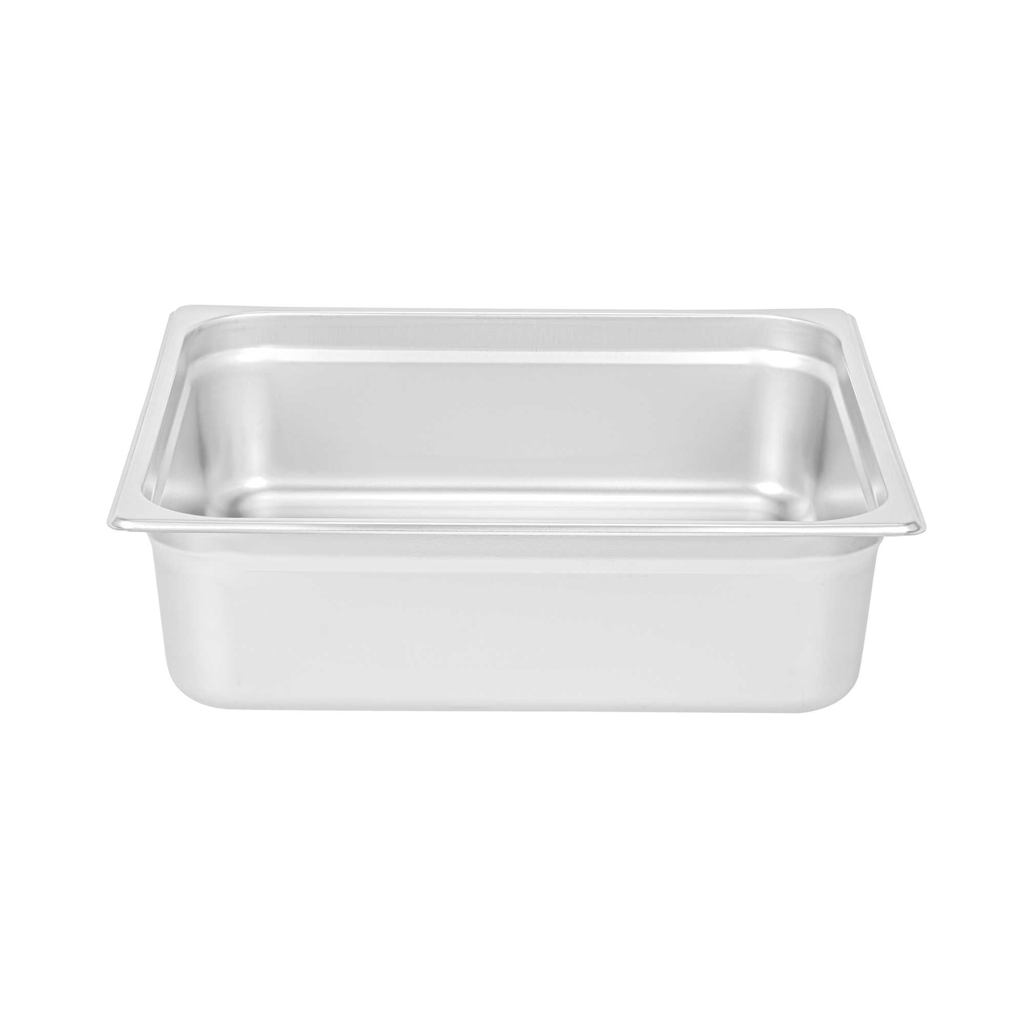 Kitchen Tek Stainless Steel 2/3 Size Steam Table Pan - 4 Inch Deep, Anti Jam, 24 Gauge - 1 count box