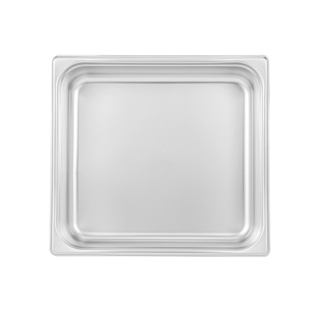 Kitchen Tek Stainless Steel 2/3 Size Steam Table Pan - 4 Inch Deep, Anti Jam, 24 Gauge - 6 count box