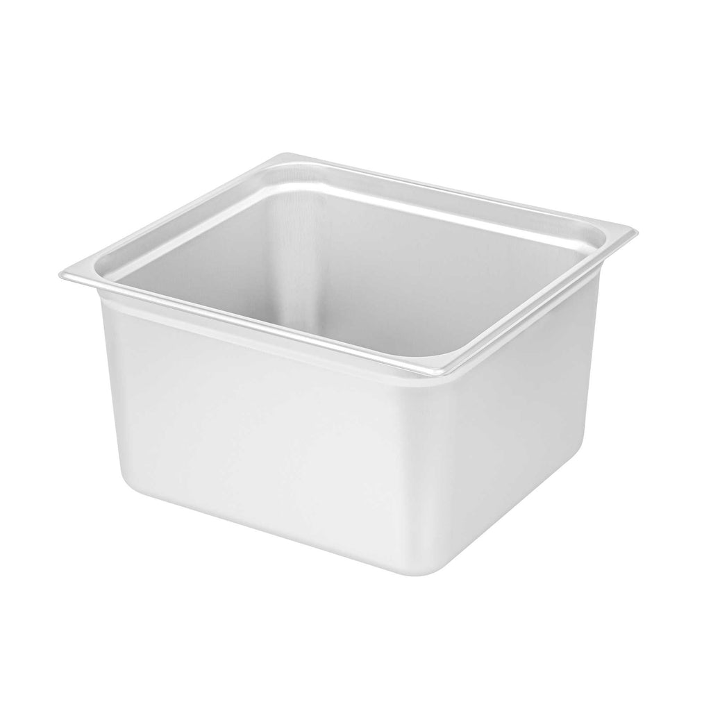 Kitchen Tek Stainless Steel 2/3 Size Steam Table Pan - 8 Inch Deep, Anti Jam, 24 Gauge - 1 count box