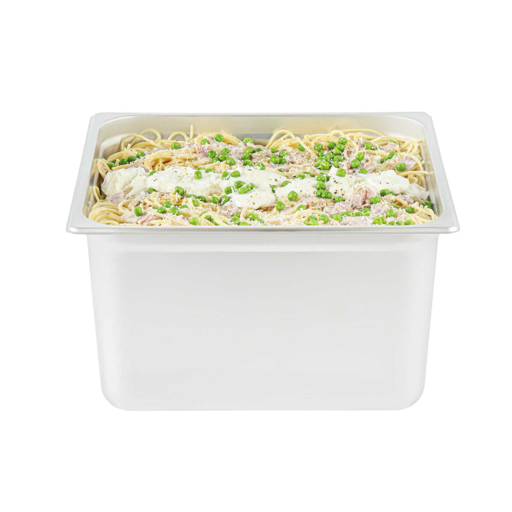 Kitchen Tek Stainless Steel 2/3 Size Steam Table Pan - 8 Inch Deep, Anti Jam, 24 Gauge - 1 count box