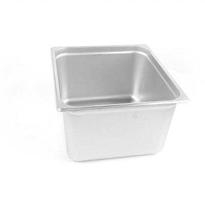 Kitchen Tek Stainless Steel 2/3 Size Steam Table Pan - 8 Inch Deep, Anti Jam, 24 Gauge - 6 count box