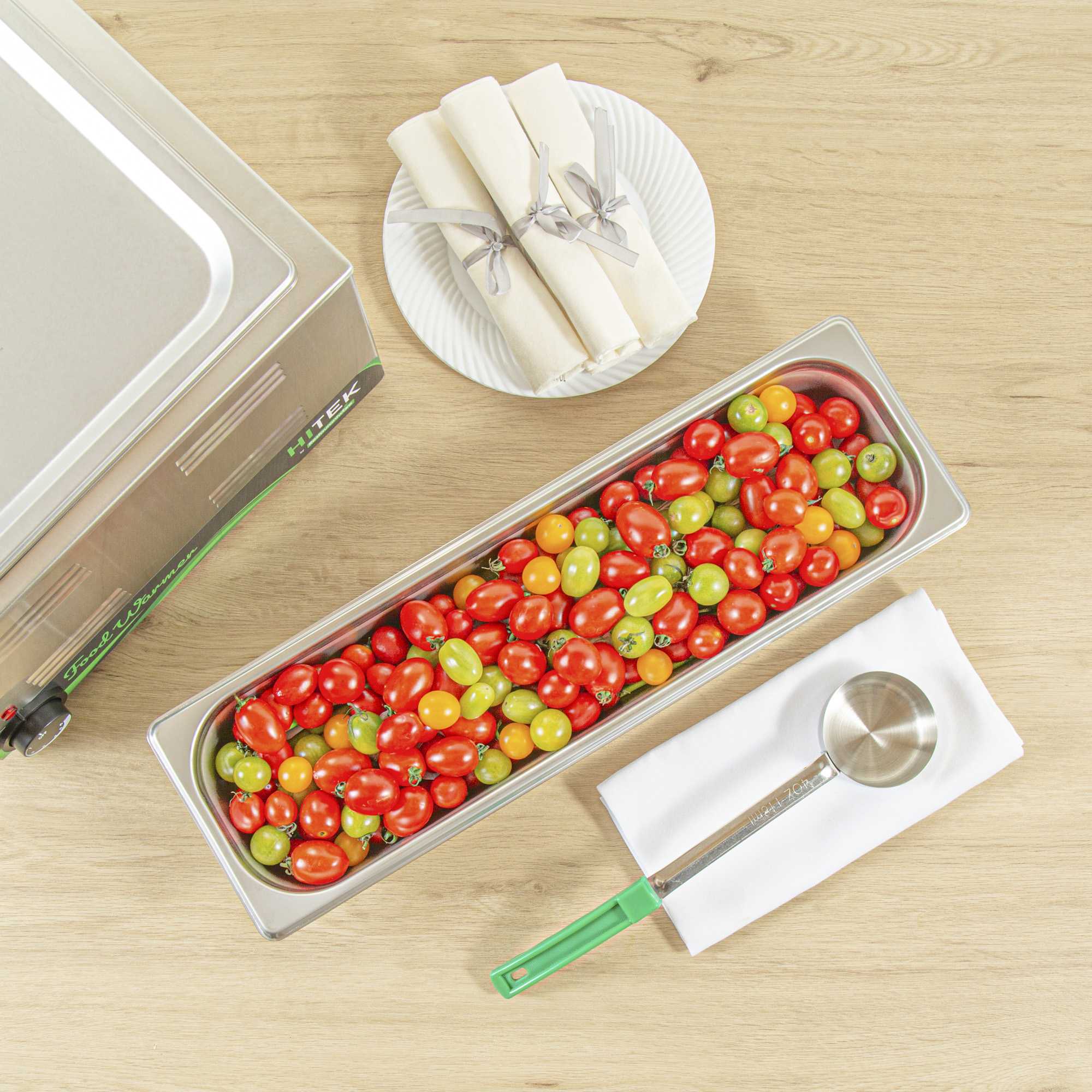 Kitchen Tek Stainless Steel 1/2 Size Long Steam Table Pan - 2 1/2 Inch Deep, Anti Jam, 24 Gauge - 1 count box