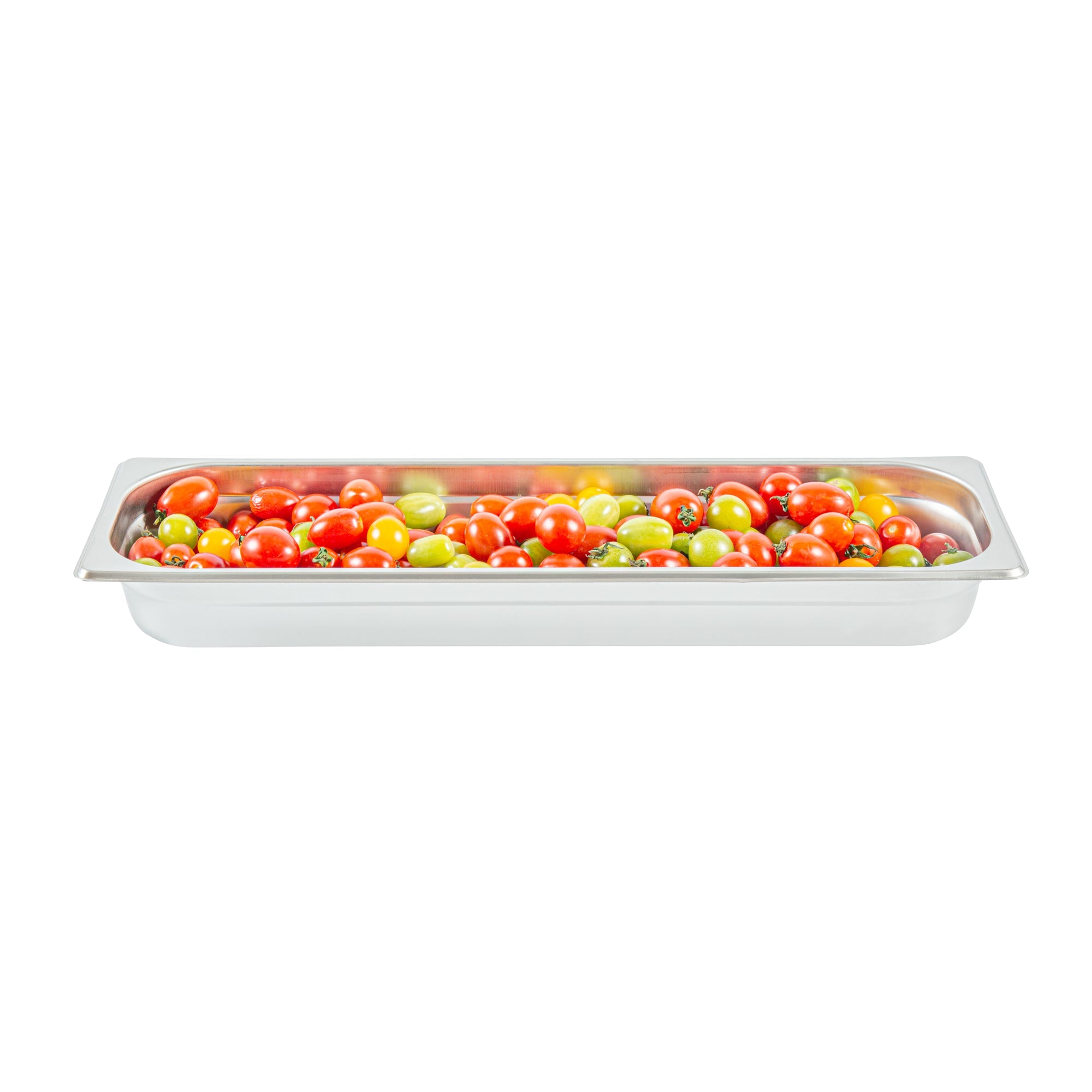 Kitchen Tek Stainless Steel 1/2 Size Long Steam Table Pan - 2 1/2 Inch Deep, Anti Jam, 24 Gauge - 6 count box