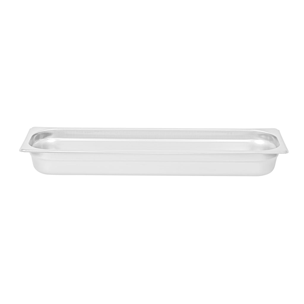 Kitchen Tek Stainless Steel 1/2 Size Long Steam Table Pan - 2 1/2 Inch Deep, Anti Jam, 24 Gauge - 6 count box