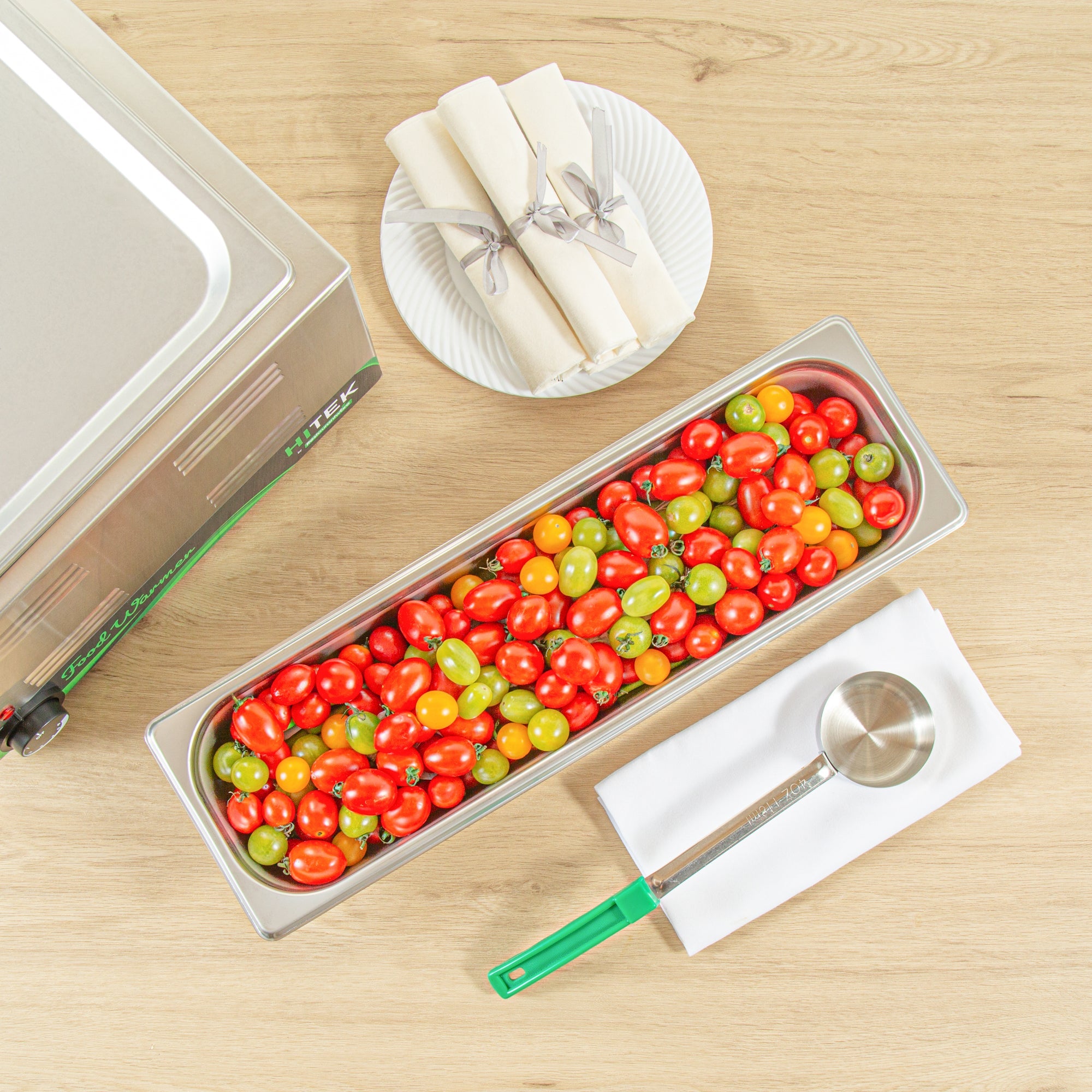 Kitchen Tek Stainless Steel 1/2 Size Long Steam Table Pan - 2 1/2 Inch Deep, Anti Jam, 24 Gauge - 6 count box