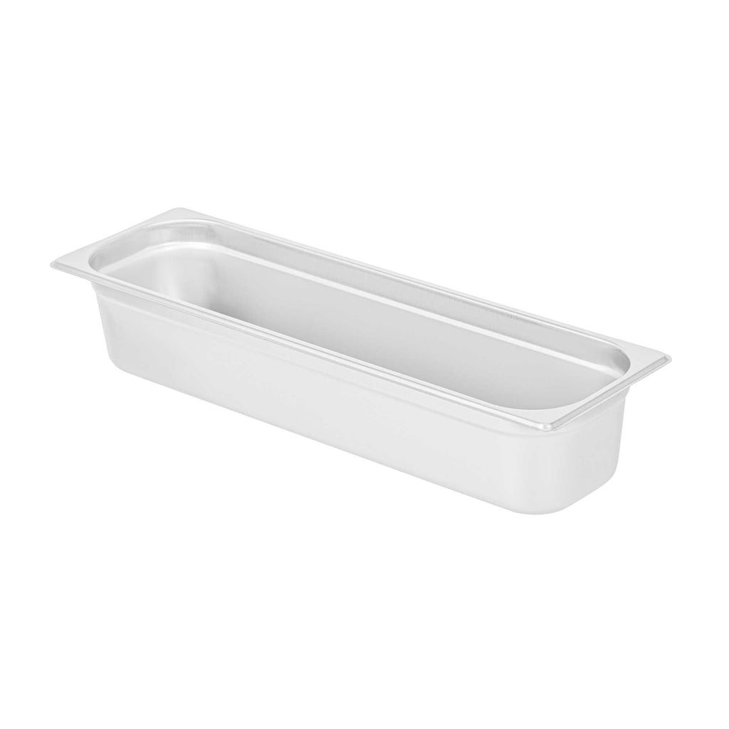 Kitchen Tek Stainless Steel 1/2 Size Long Steam Table Pan - 4 Inch Deep, Anti Jam, 24 Gauge - 1 count box