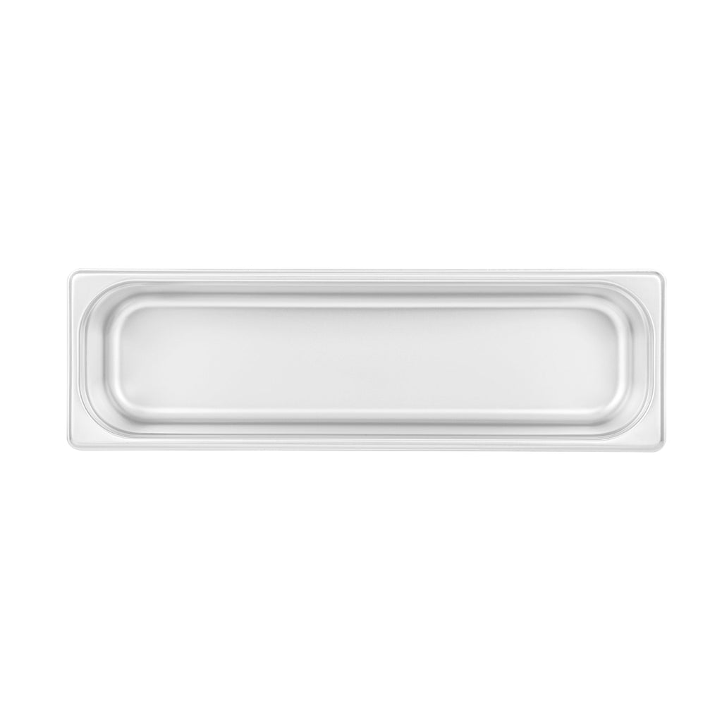 Kitchen Tek Stainless Steel 1/2 Size Long Steam Table Pan - 4 Inch Deep, Anti Jam, 24 Gauge - 6 count box