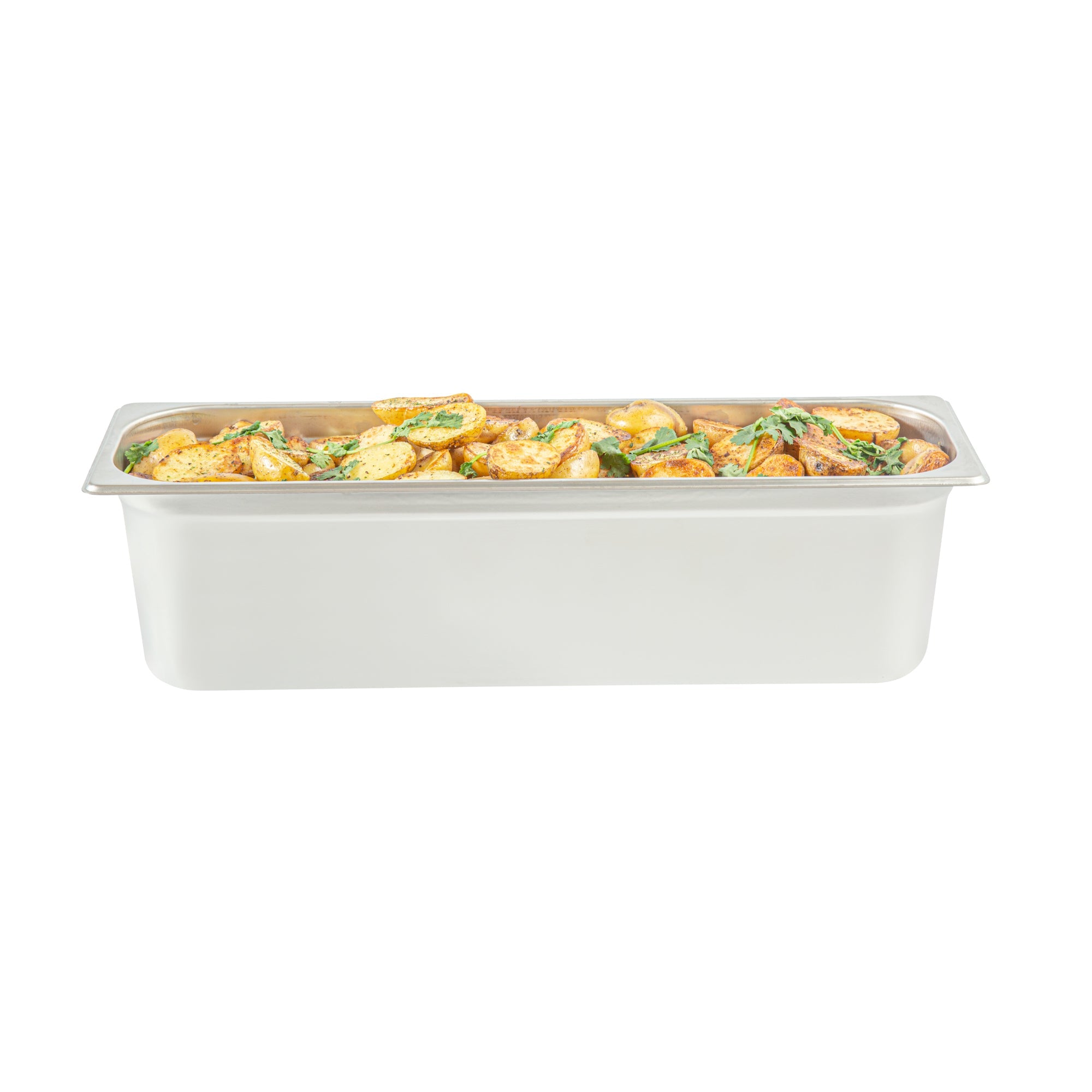 Kitchen Tek Stainless Steel 1/2 Size Long Steam Table Pan - 6 Inch Deep, Anti Jam, 24 Gauge - 6 count box