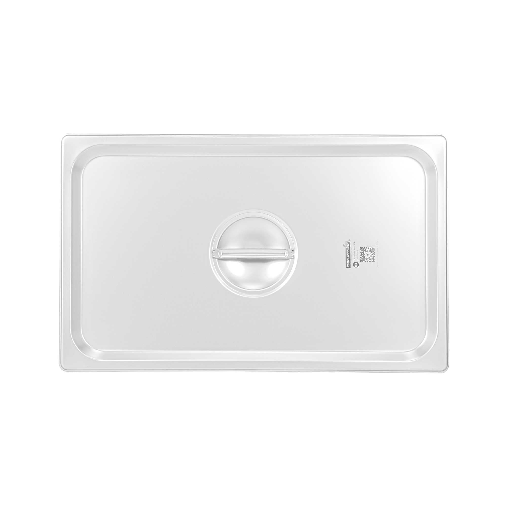 Kitchen Tek Stainless Steel Lid - Fits Full Size Steam Table Pan - 1 count box
