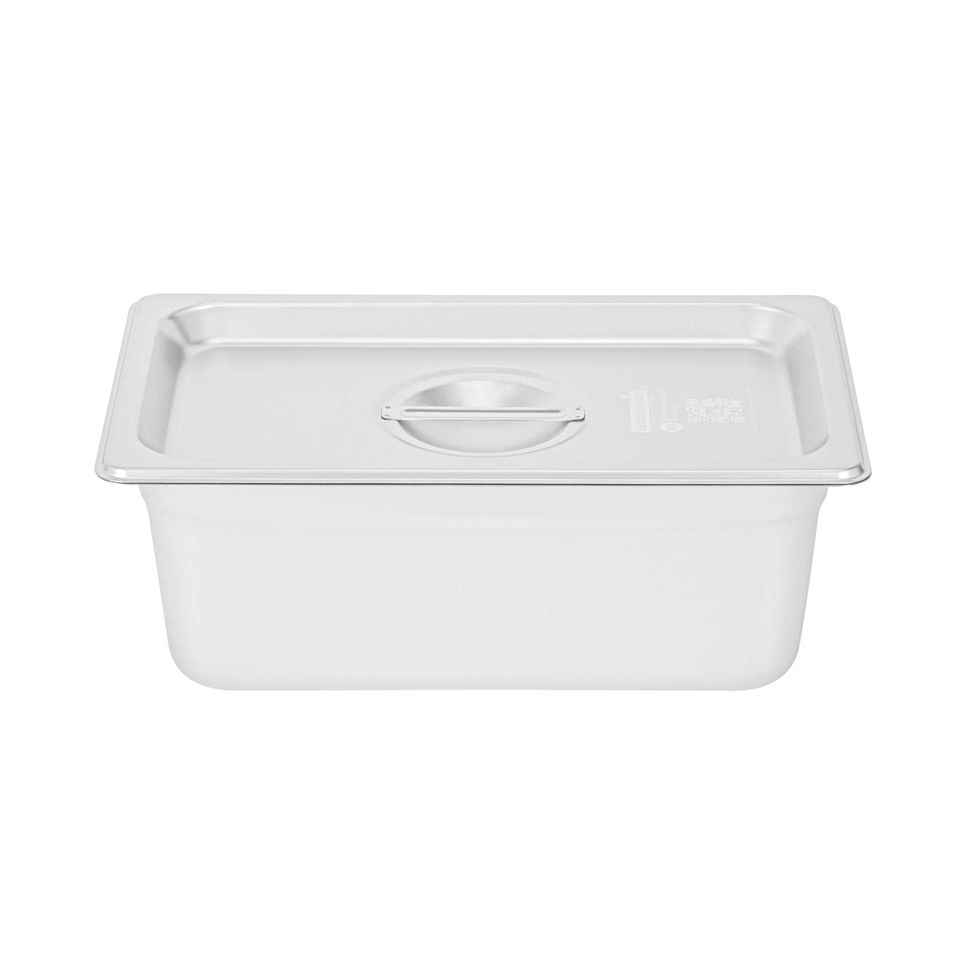 Kitchen Tek Stainless Steel Lid - Fits 1/4 Size Steam Table Pan - 1 count box