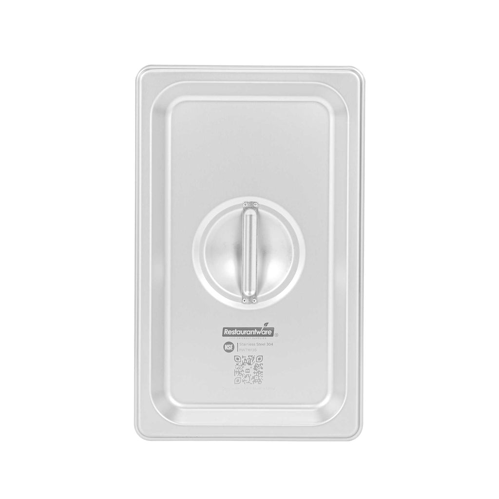 Kitchen Tek Stainless Steel Lid - Fits 1/4 Size Steam Table Pan - 1 count box