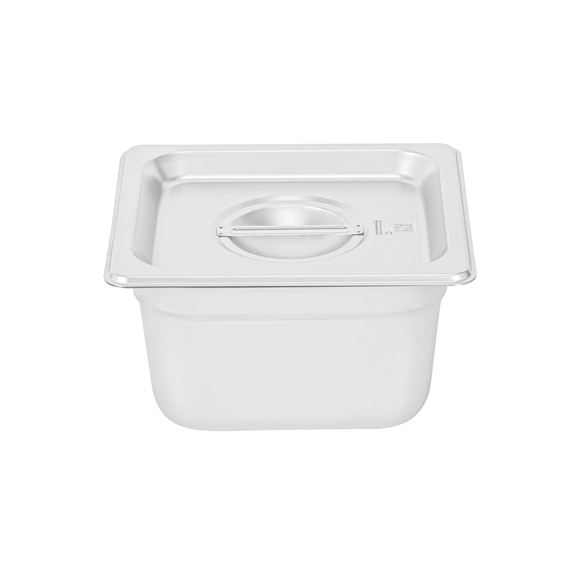 Kitchen Tek Stainless Steel Lid - Fits 1/6 Size Steam Table Pan - 1 count box