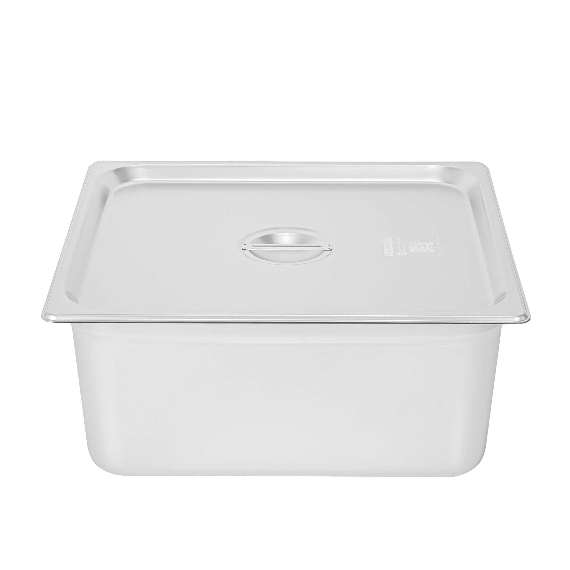 Kitchen Tek Stainless Steel Lid - Fits 2/3 Size Steam Table Pan - 1 count box