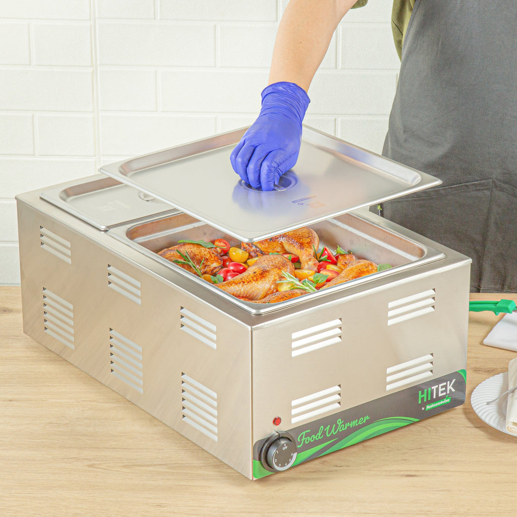 Kitchen Tek Stainless Steel Lid - Fits 2/3 Size Steam Table Pan - 12 count box