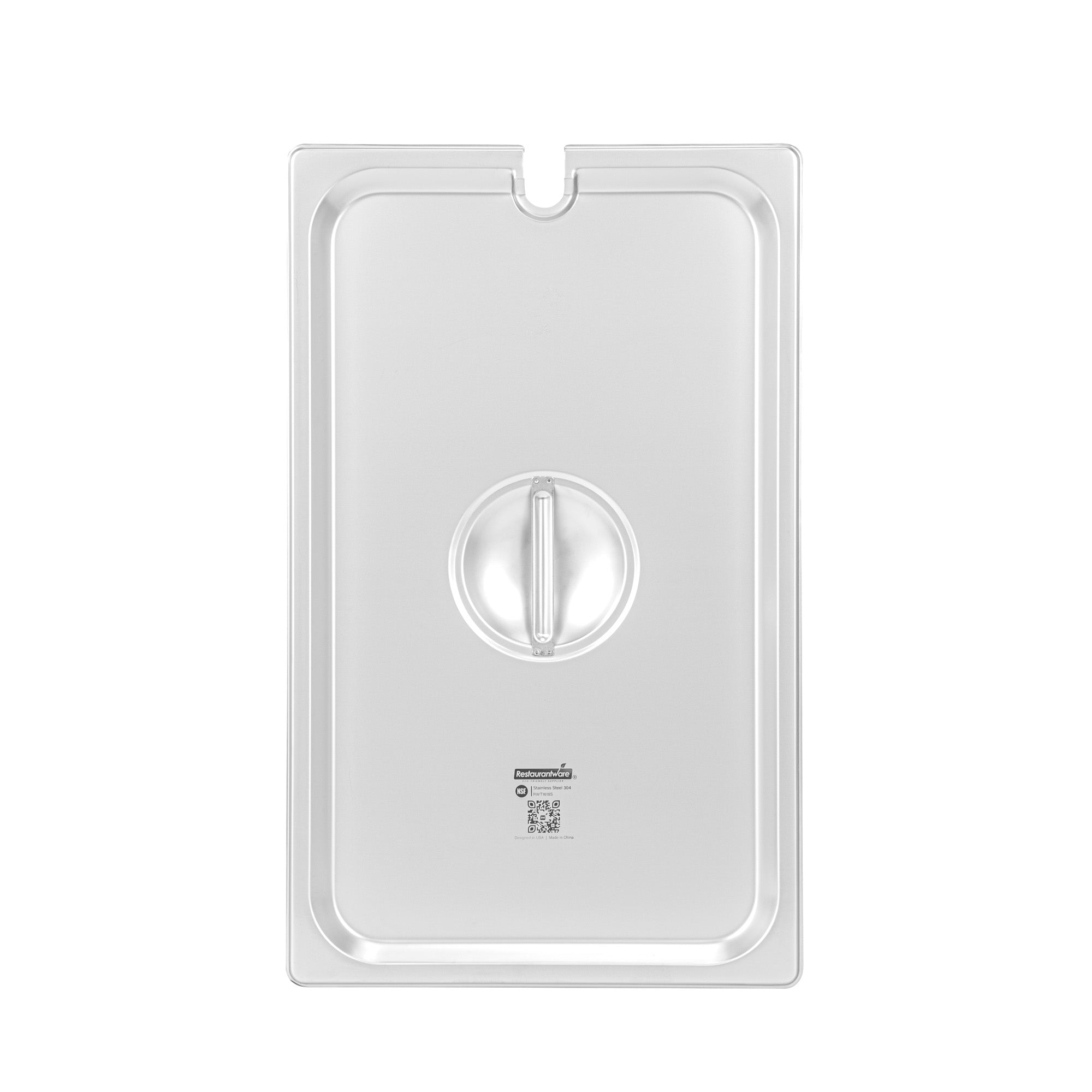 Kitchen Tek Stainless Steel Slotted Lid - Fits Full Size Steam Table Pan - 1 count box
