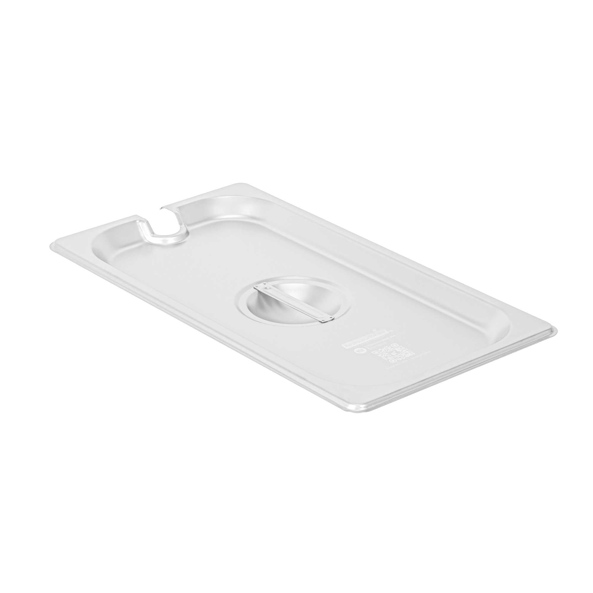 Kitchen Tek Stainless Steel Slotted Lid - Fits 1/3 Size Steam Table Pan - 1 count box