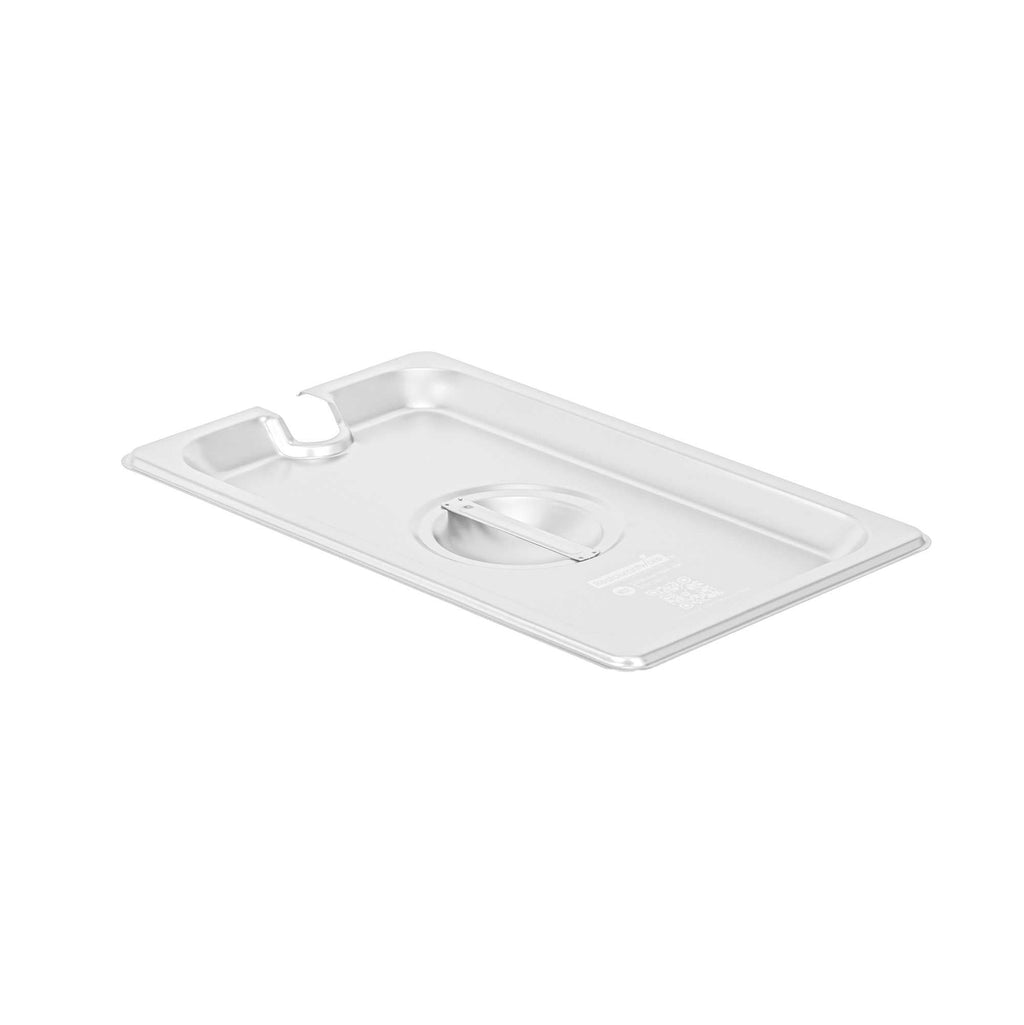 Kitchen Tek Stainless Steel Slotted Lid - Fits 1/4 Size Steam Table Pan - 1 count box
