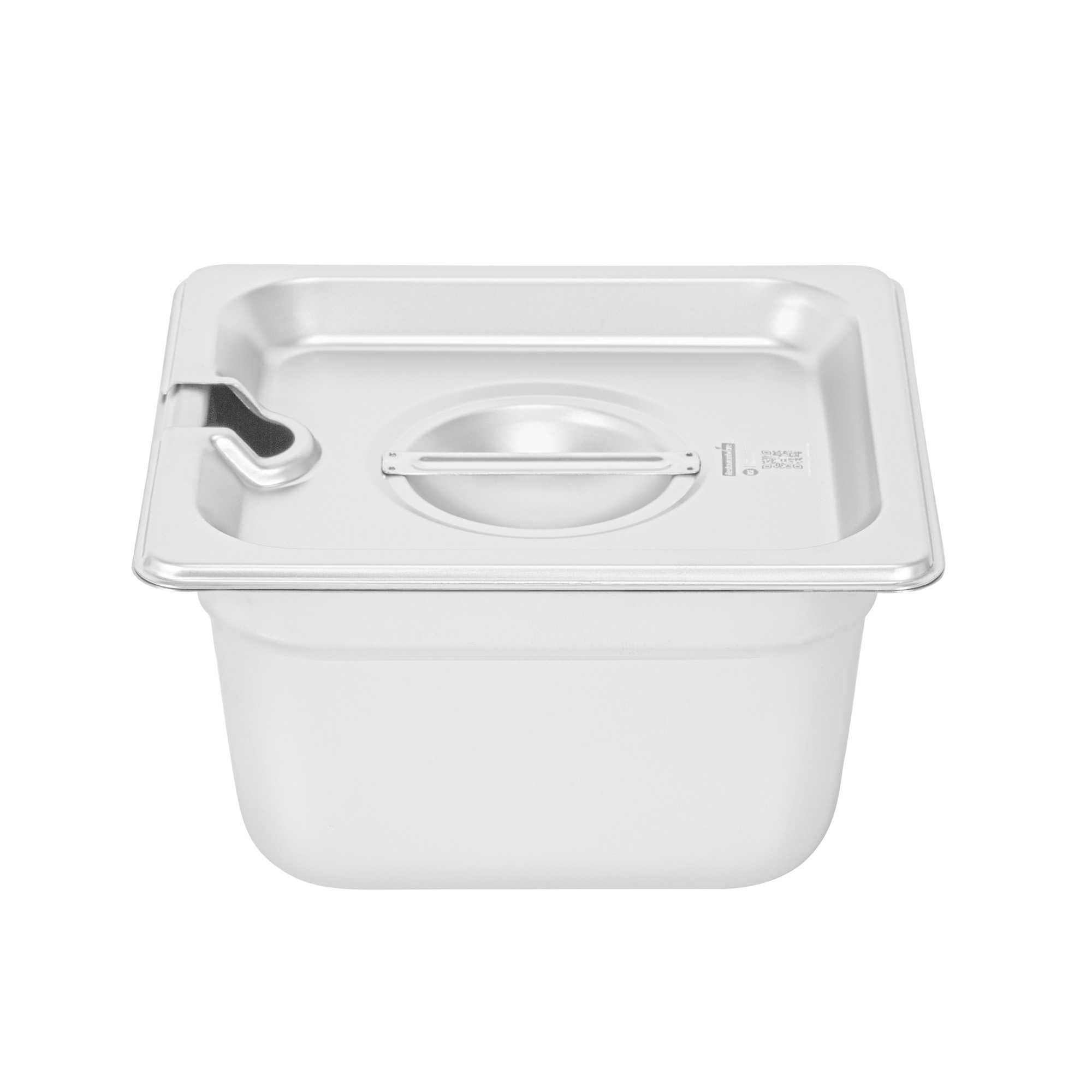 Kitchen Tek Stainless Steel Slotted Lid - Fits 1/6 Size Steam Table Pan - 1 count box