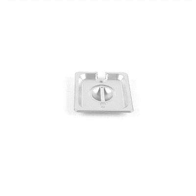 Kitchen Tek Stainless Steel Slotted Lid - Fits 1/6 Size Steam Table Pan - 12 count box