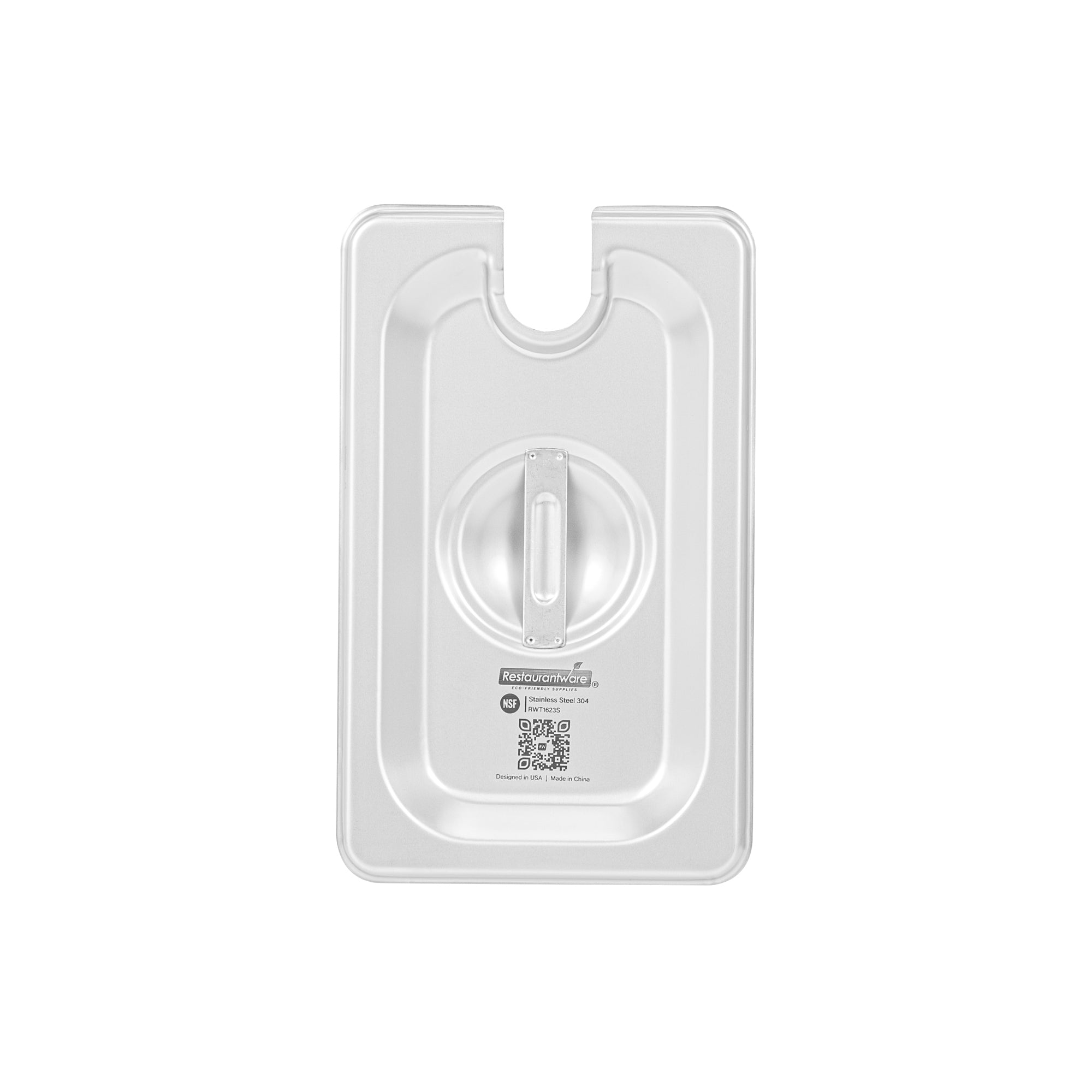 Kitchen Tek Stainless Steel Slotted Lid - Fits 1/9 Size Steam Table Pan - 12 count box