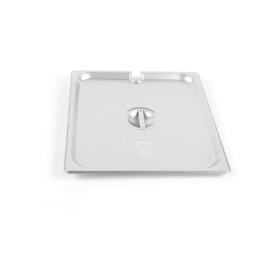 Kitchen Tek Stainless Steel Slotted Lid - Fits 2/3 Size Steam Table Pan - 12 count box