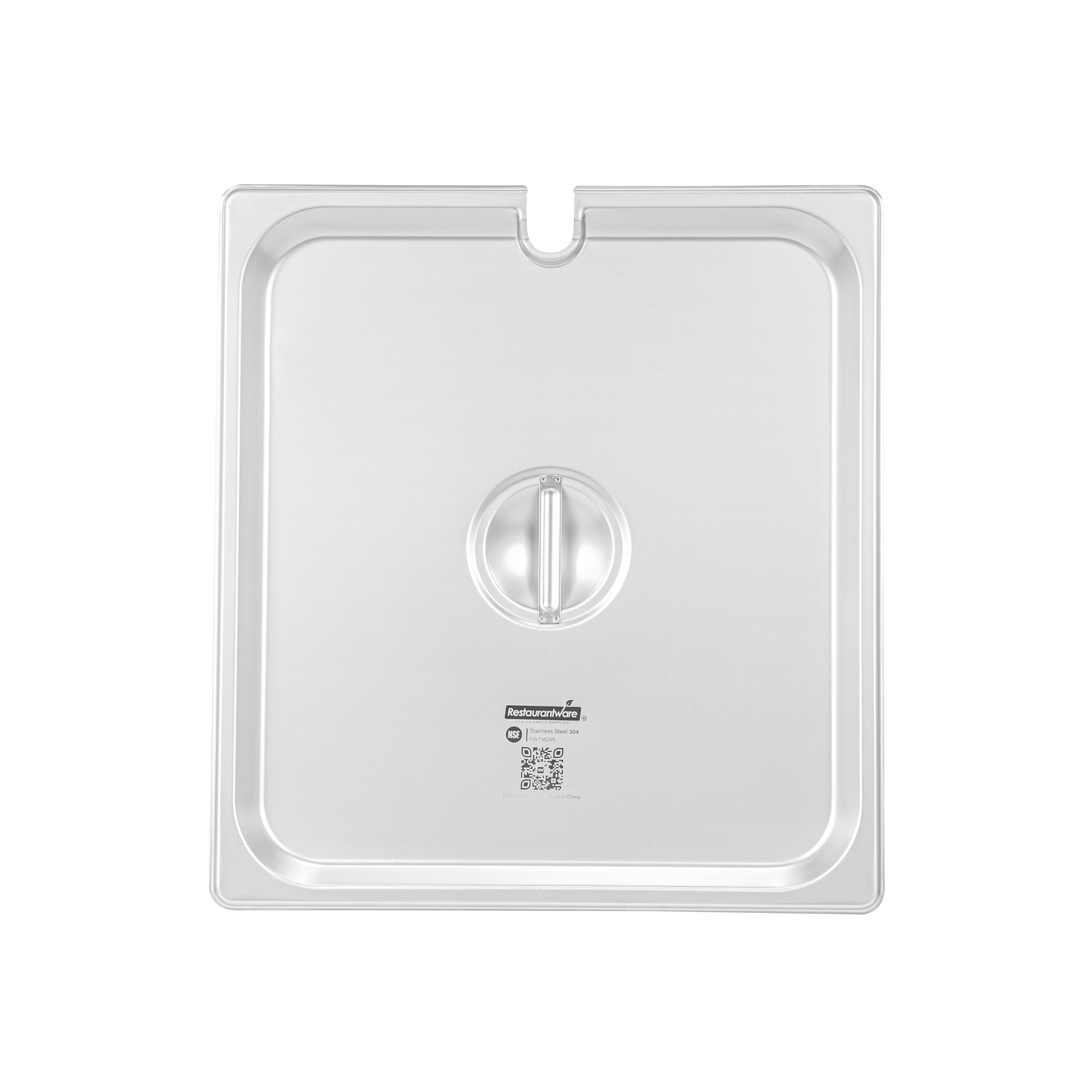 Kitchen Tek Stainless Steel Slotted Lid - Fits 2/3 Size Steam Table Pan - 12 count box