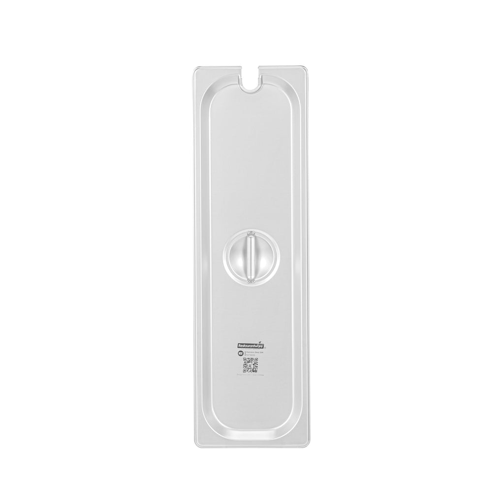 Kitchen Tek Stainless Steel Slotted Lid - Fits 1/2 Size Long Steam Table Pan - 12 count box
