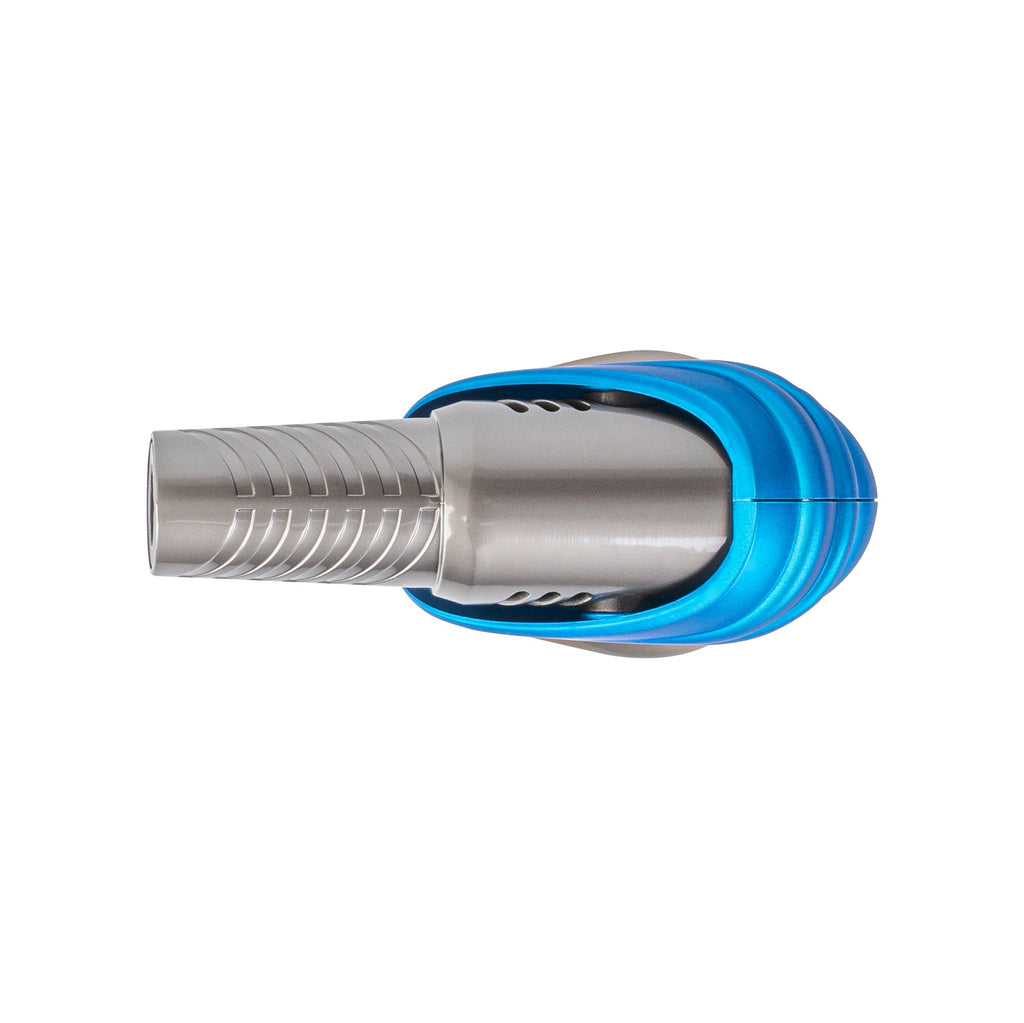 RW Pyro Blue Butane Kitchen Torch - Adjustable Dial, Rotating Angle - 4 1/4'' x 2 3/4'' x 6'' - 1 count box