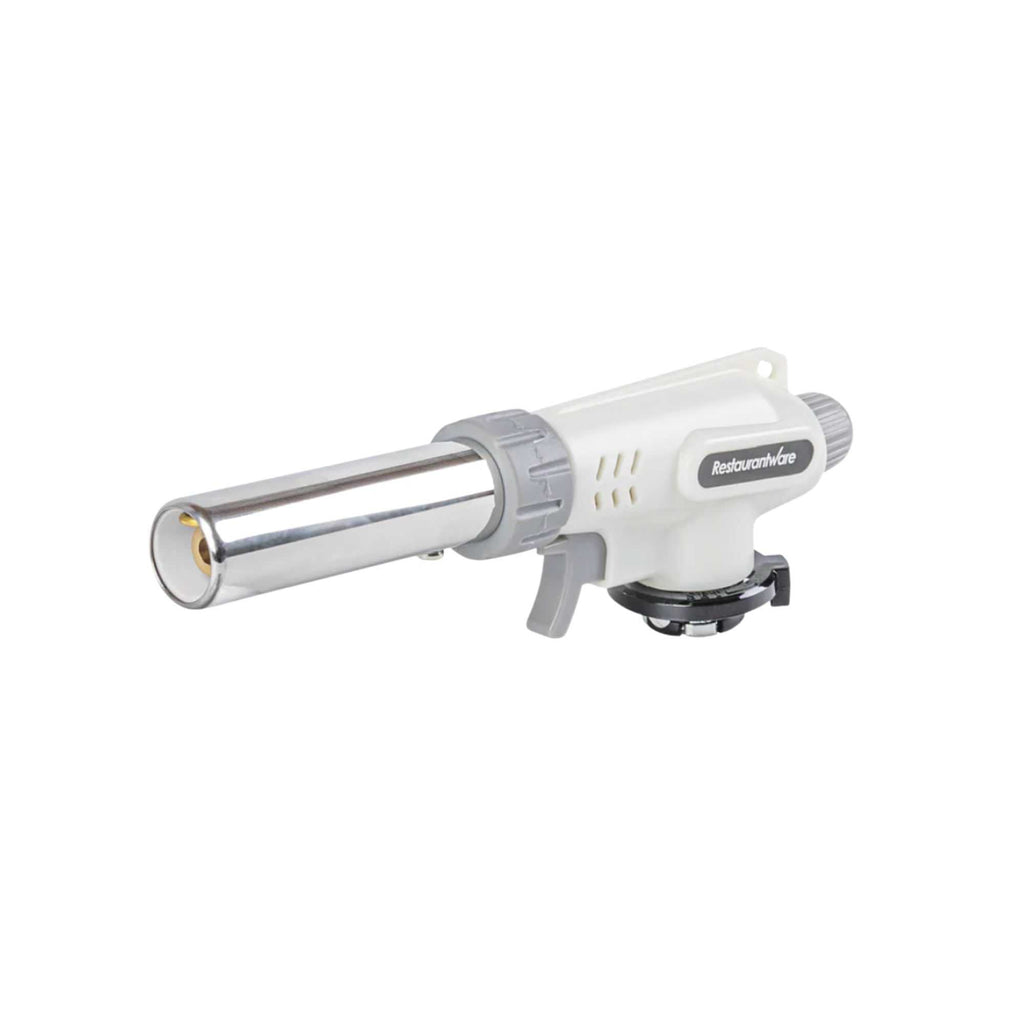 RW Pyro White Butane Kitchen Torch - Adjustable Dial - 7 3/4'' x 3'' x 1 1/2'' - 1 count box