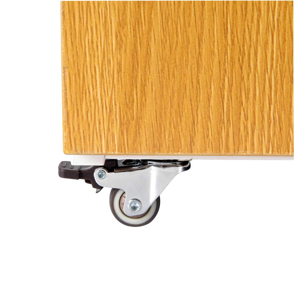 RW Hardware Gray Swivel Plate Caster - with Brakes and Mounting Hardware - 1" - 4 count box