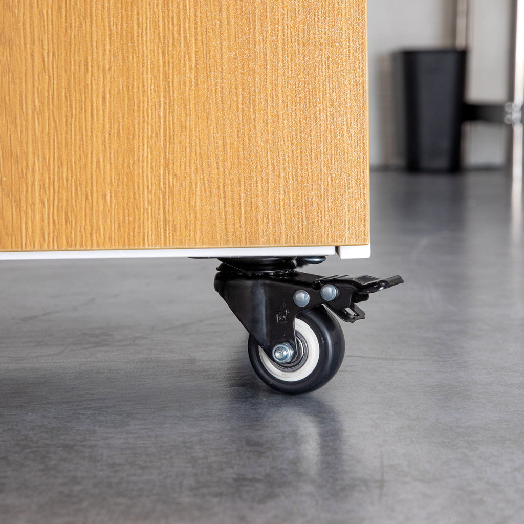 RW Hardware Black Swivel Plate Caster - with Brakes and Mounting Hardware - 2" - 4 count box
