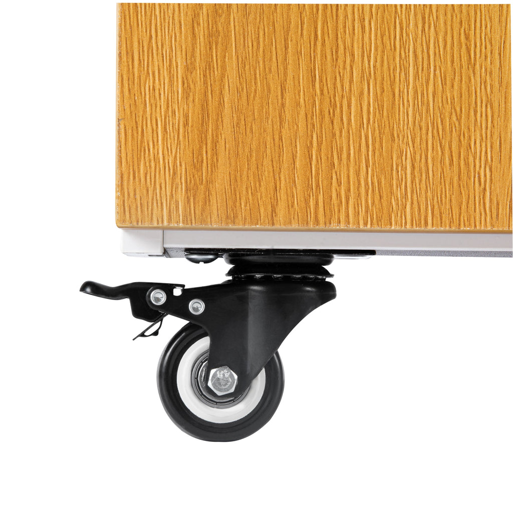 RW Hardware Black Swivel Plate Caster - with Brakes and Mounting Hardware - 2" - 4 count box