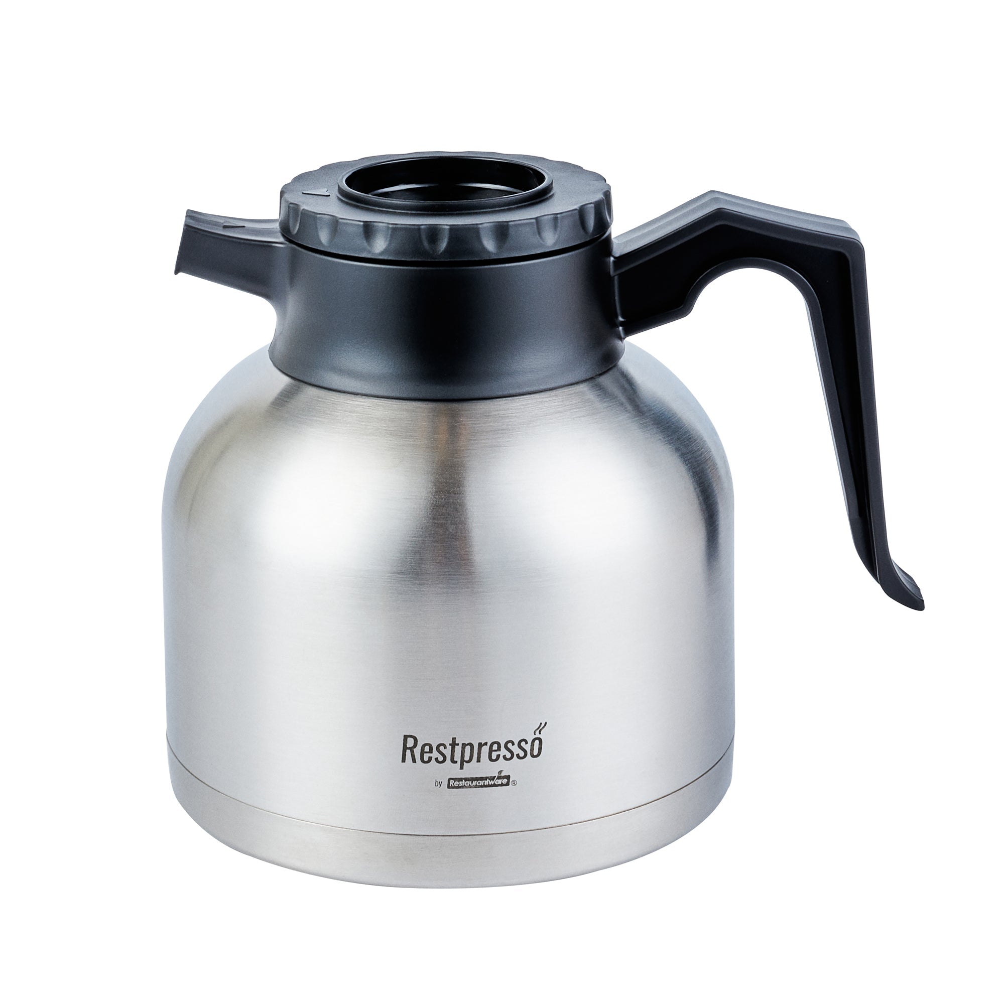 Restpresso 68 oz Insulated Coffee Carafe / Server - with Regular and Decaf Brew Thru Lids - 8 3/4" x 6 1/4" x 7" - 1 count box