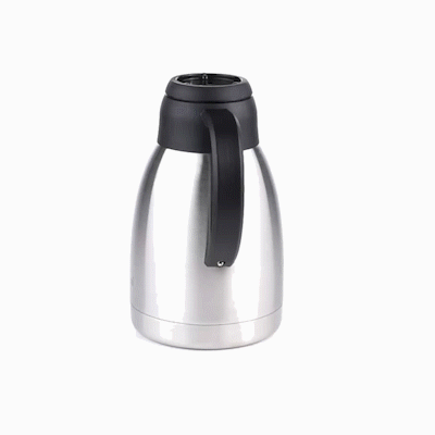 Restpresso 51 oz Insulated Coffee Carafe / Server - with Regular and Decaf Brew Thru Lids - 7 3/4" x 5 1/2" x 8 1/4" - 1 count box