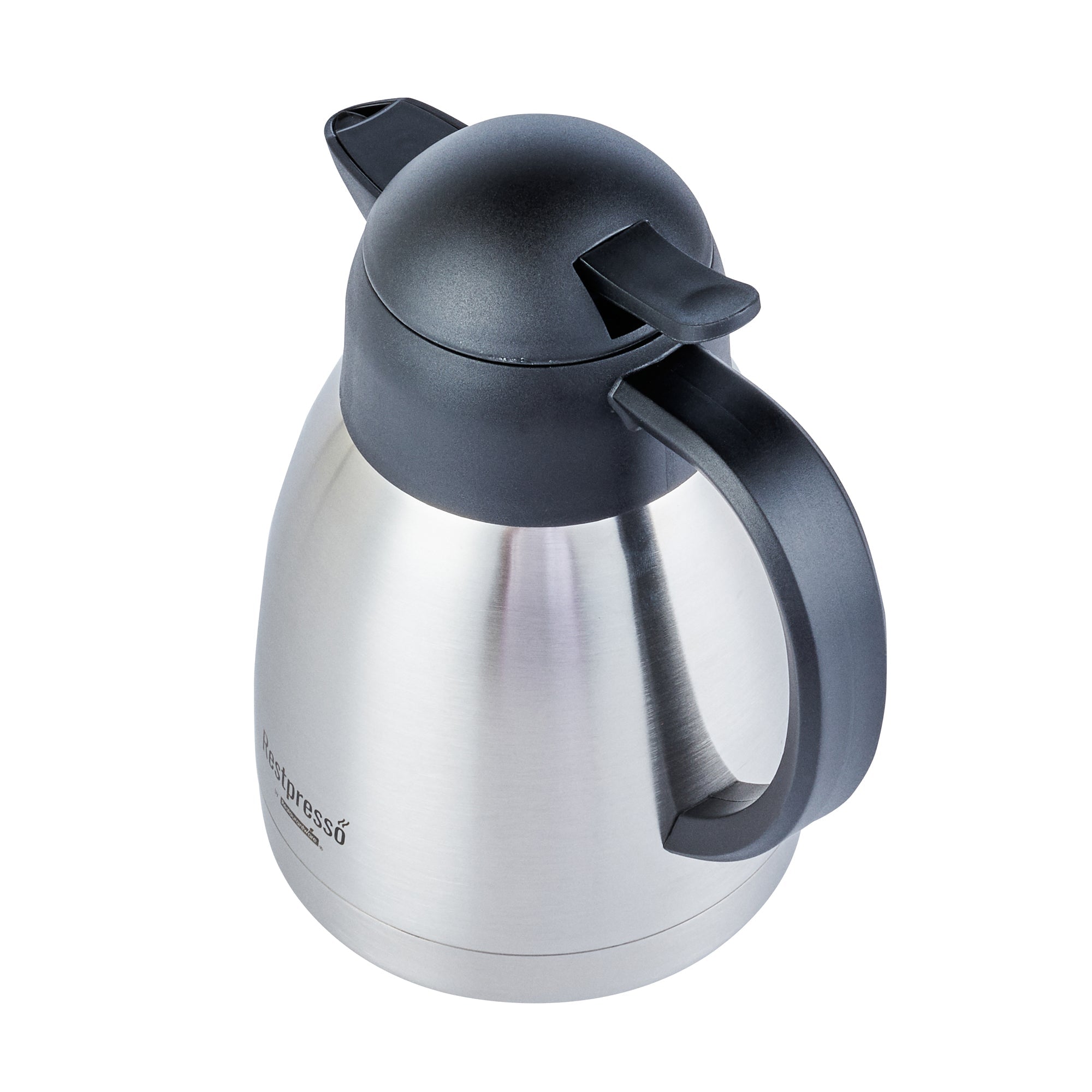 Restpresso 34 oz Vacuum Insulated Coffee Carafe / Server - with Label Tags - 7 3/4" x 5 1/2" x 7" - 1 count box