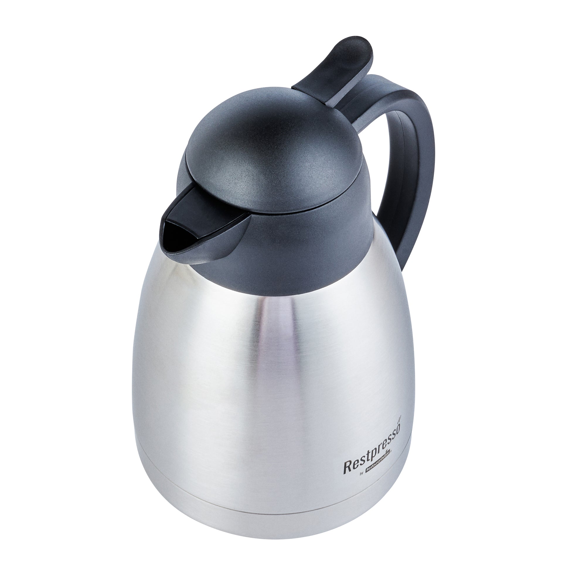 Restpresso 34 oz Vacuum Insulated Coffee Carafe / Server - with Label Tags - 7 3/4" x 5 1/2" x 7" - 1 count box