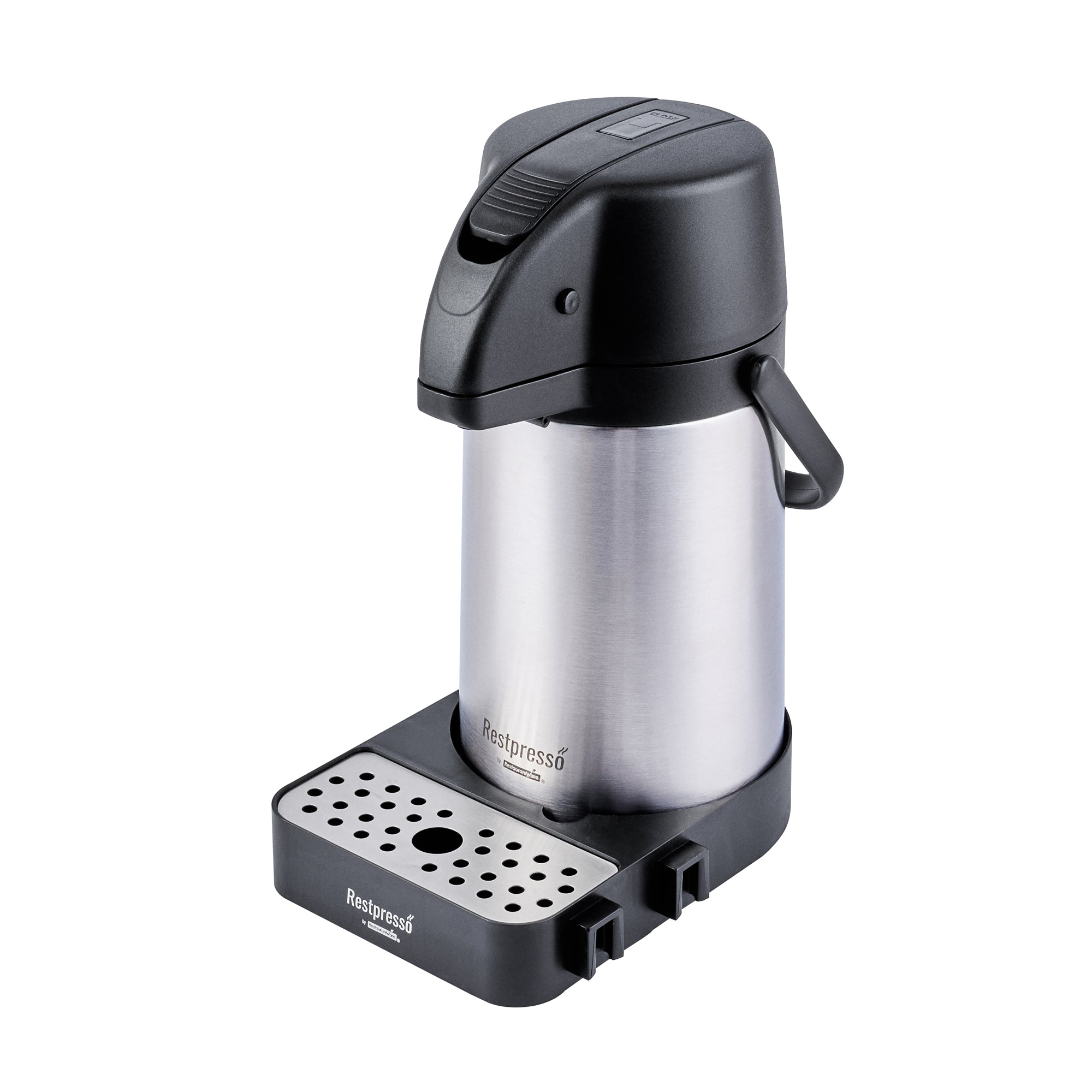 Restpresso Black Modular Airpot Rack - with Drip Tray - 1 count box