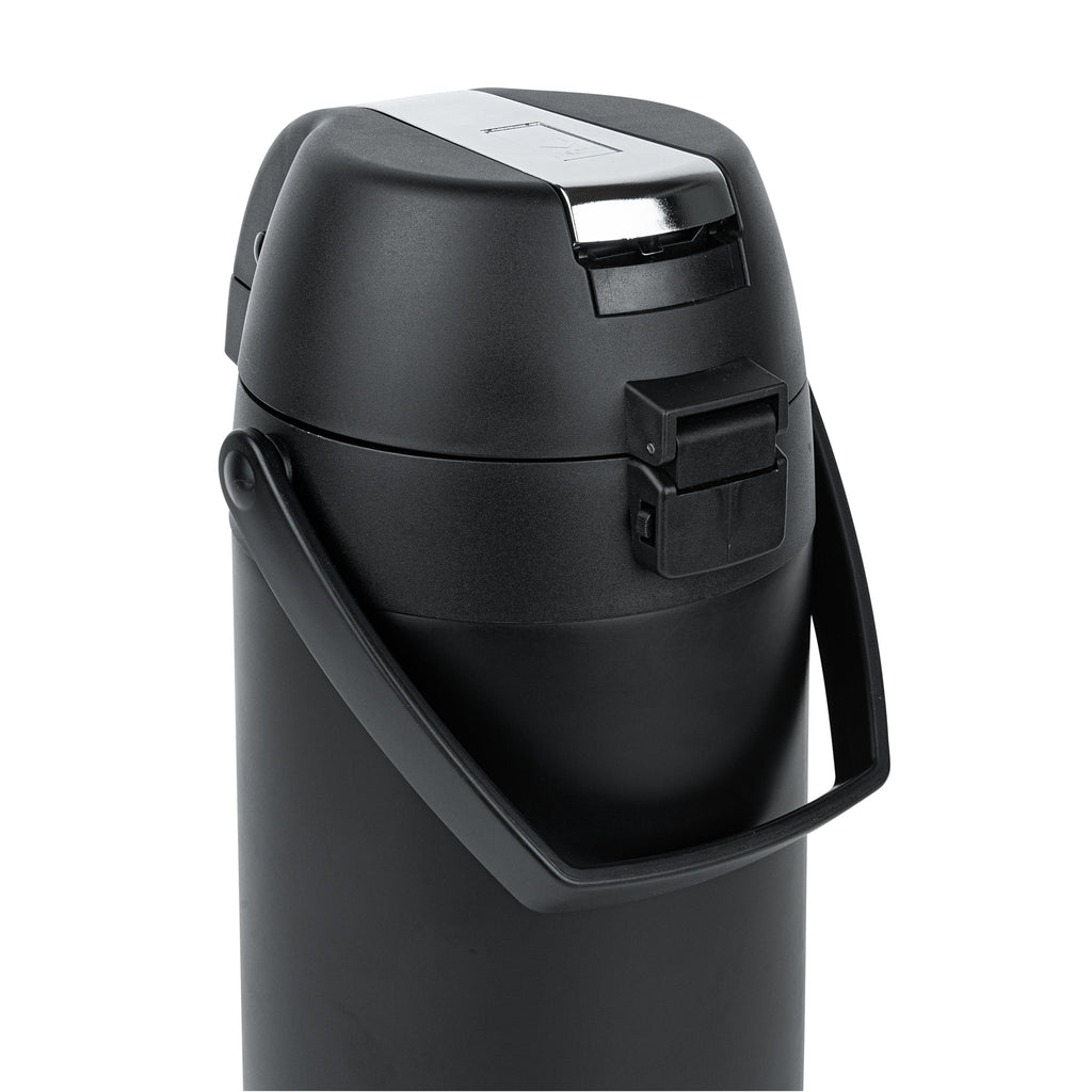 Restpresso 3L Black Vacuum Insulated Airpot Coffee Dispenser - Pump Lever, 12 hr Heat Retention - 1 count box