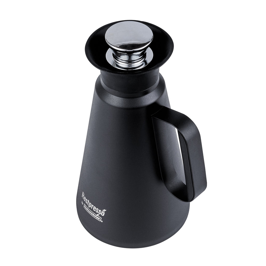 Restpresso 34 oz Black Vacuum Insulated Coffee / Tea Server - 360 Degree Pour - 1 count box