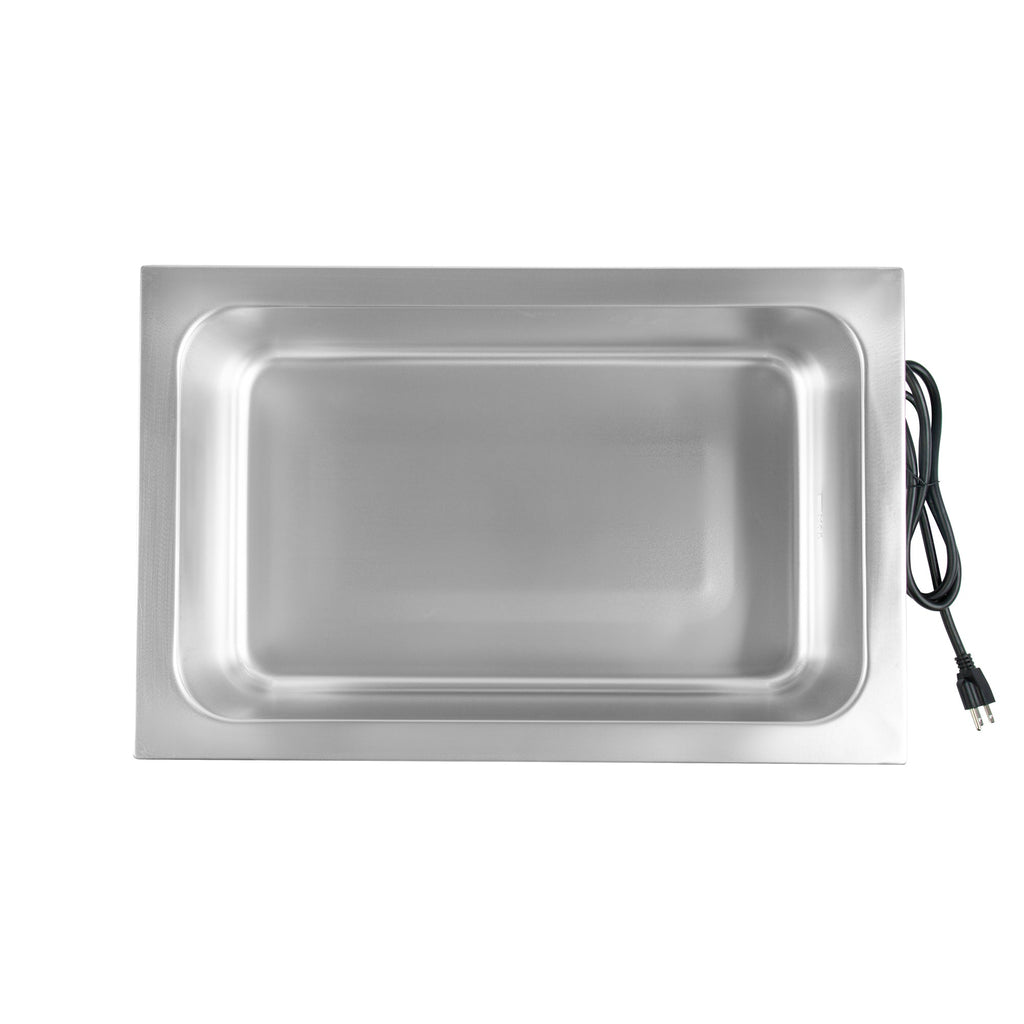 Hi Tek Stainless Steel Full Size Electric Countertop Food Warmer - 120V, 1500W - 12'' x 20'' - 1 count box