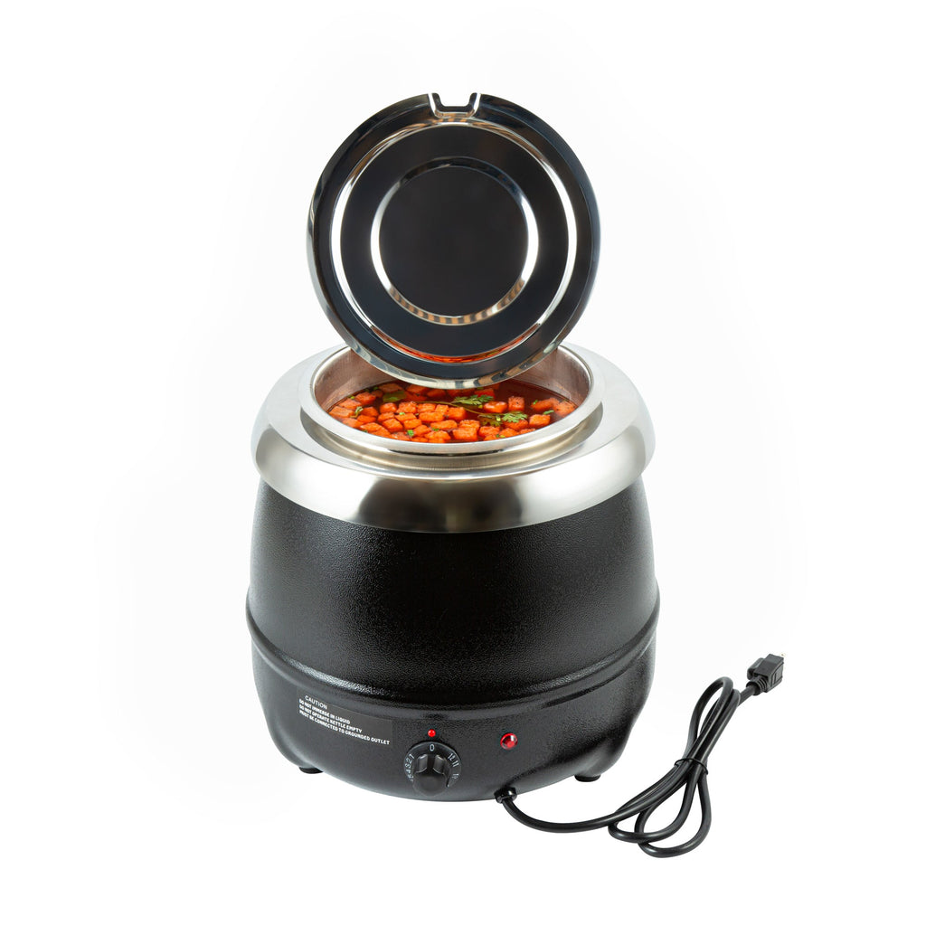 Hi Tek 11 qt Black Stainless Steel Soup Kettle Warmer - 120V, 400W - 1 count box