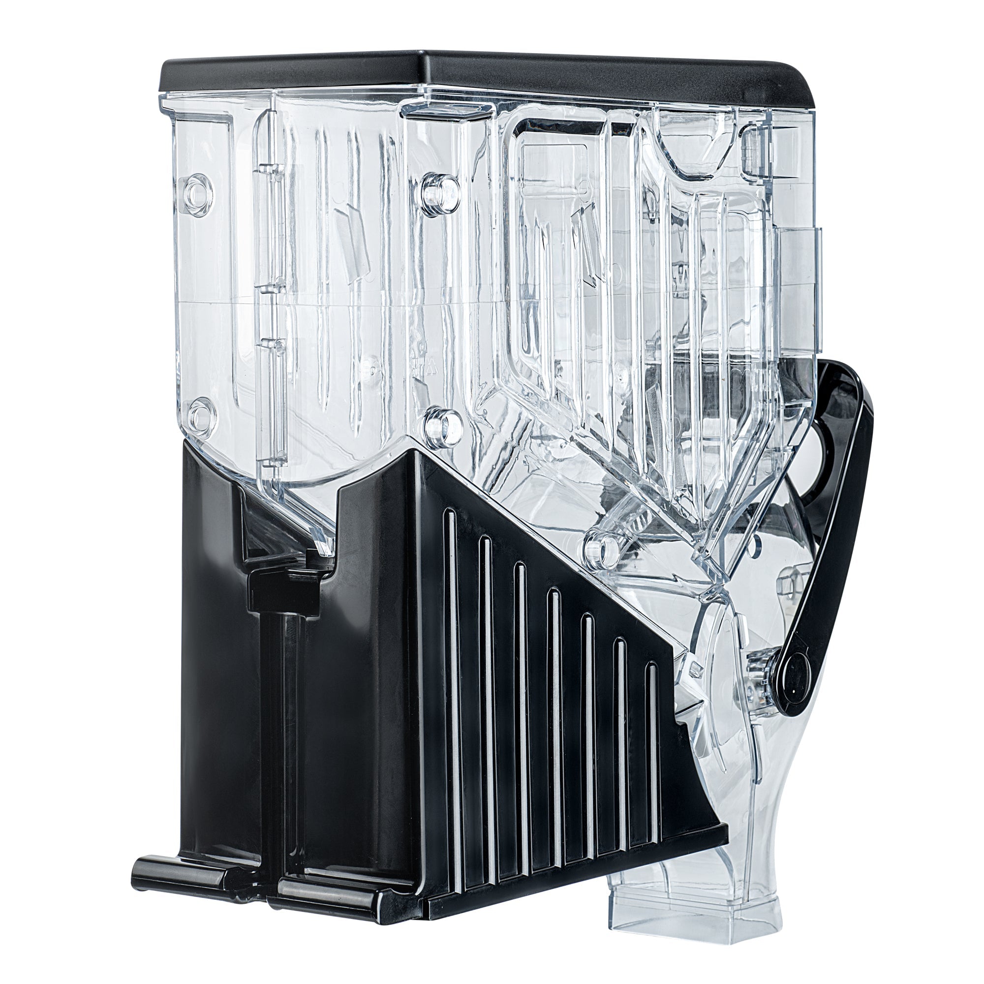 Met Lux 2 Gal Black Plastic Cereal Dispenser - with Stand - 17" x 13" x 6" - 1 count box