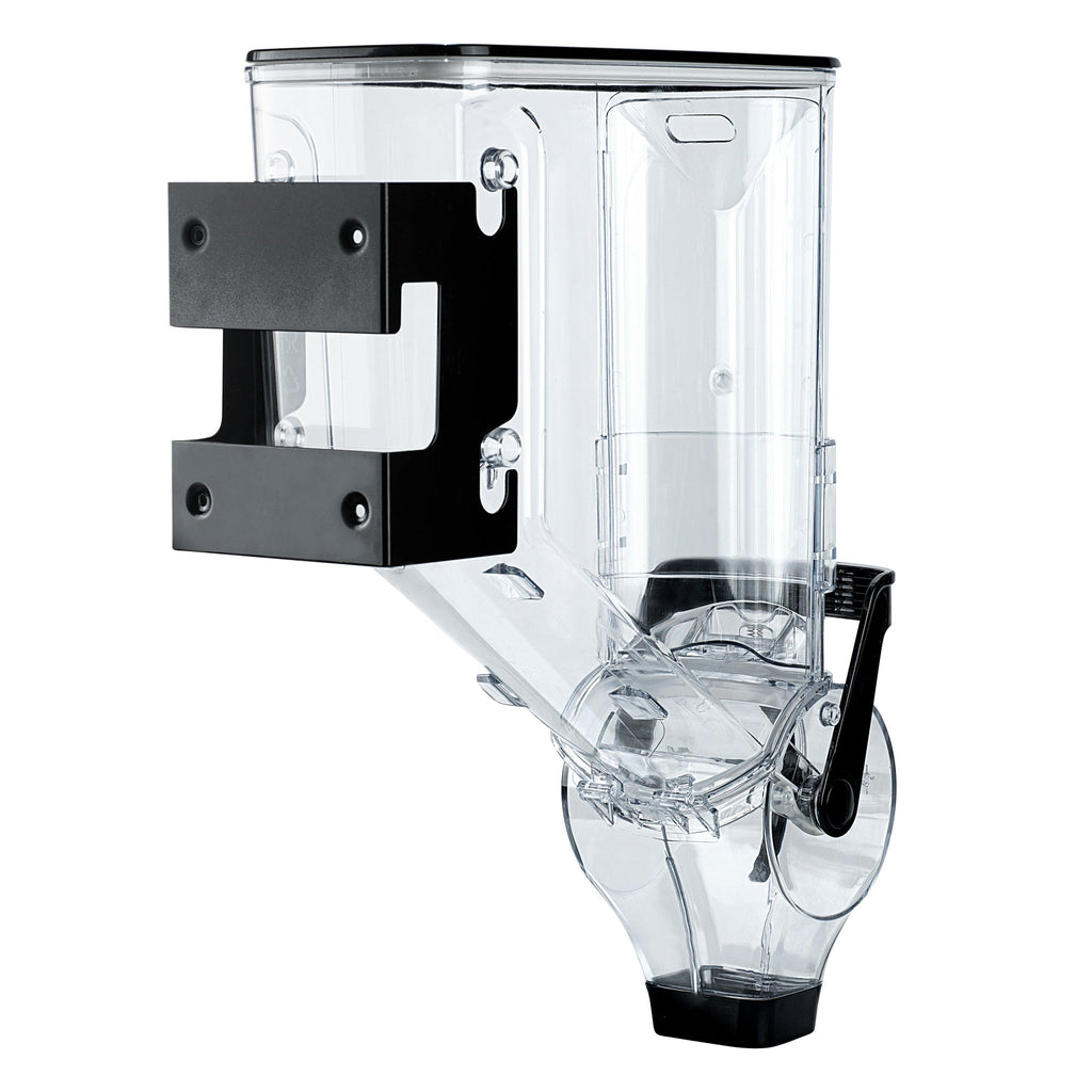 Met Lux 3.5 Gal Black Plastic Wall Mount Cereal Dispenser - 20 3/4" x 13 3/4" x 6" - 1 count box