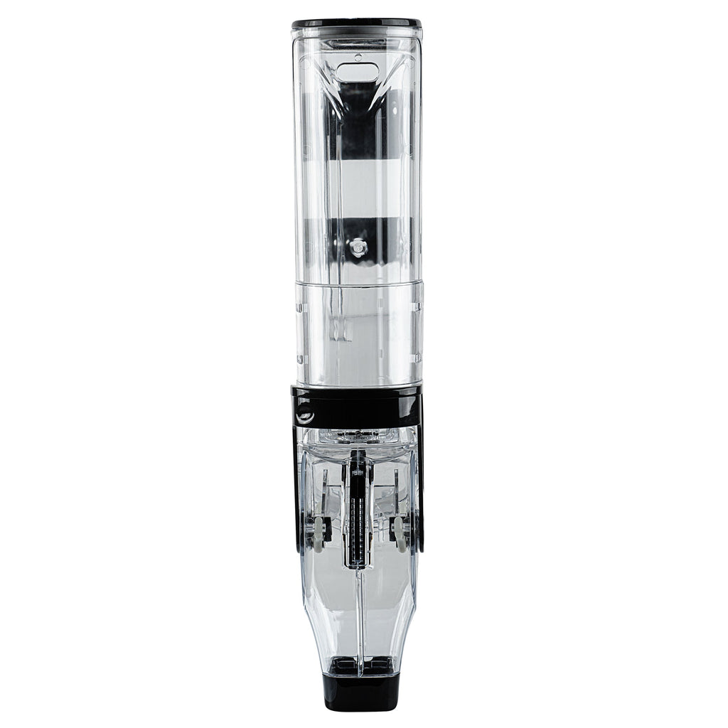 Met Lux 2 Gal Black Plastic Wall Mount Cereal Dispenser - 20 3/4" x 13 3/4" x 4" - 1 count box
