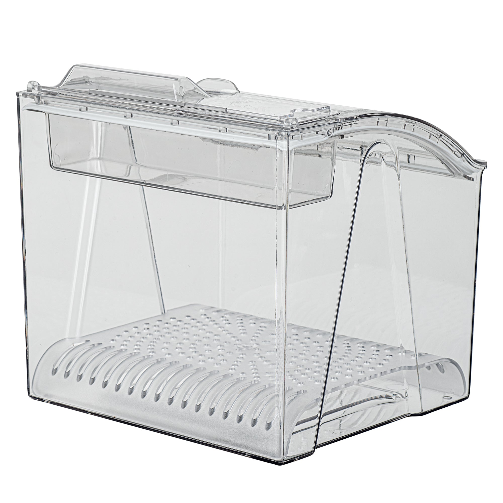 Met Lux 1.5 Gal Clear Plastic Topping Bin - 25 Cup, with Scoop - 7 3/4" x 6 3/4" x 7 3/4" - 1 count box