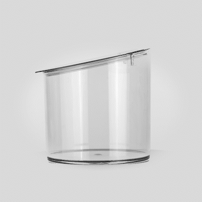 Met Lux 2.6 Gal Clear Plastic Storage Jar - with Hinged Lid - 9 3/4" x 9 3/4" x 8 1/4" - 1 count box