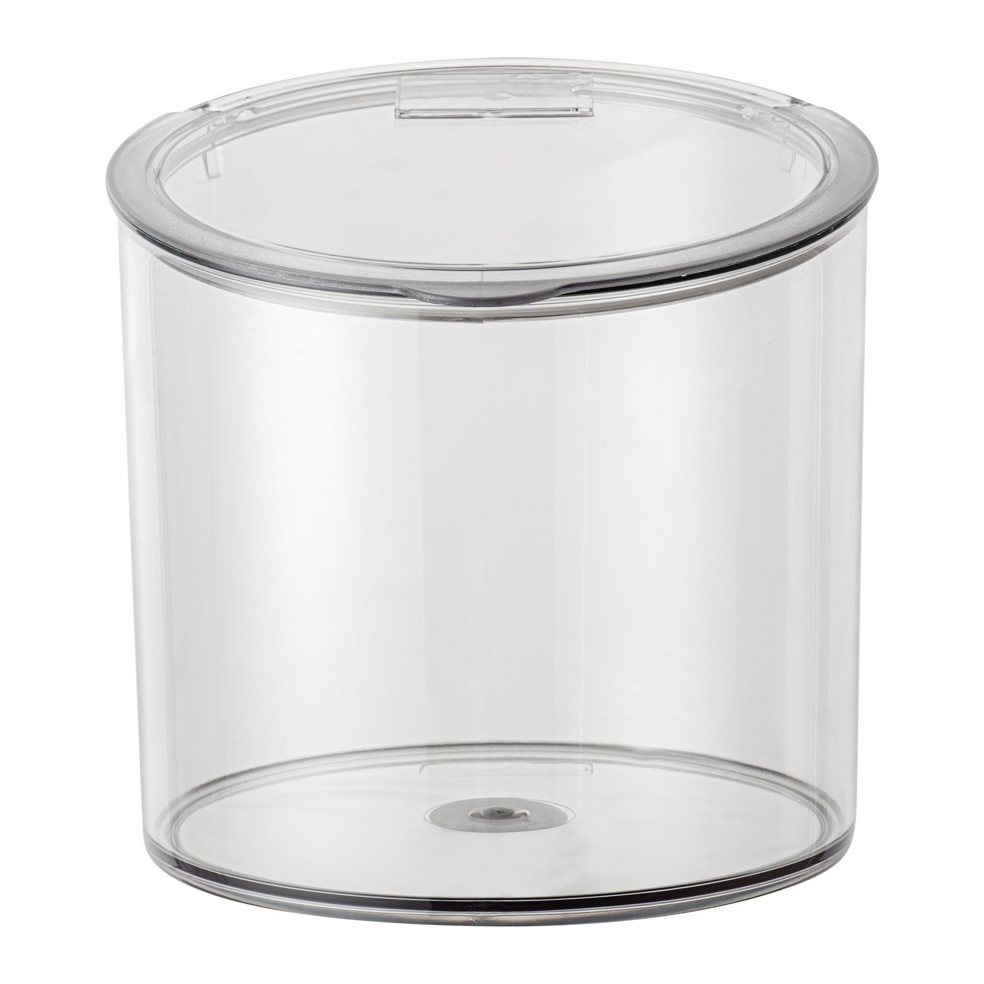 Met Lux 2.6 Gal Clear Plastic Storage Jar - with Hinged Lid - 9 3/4" x 9 3/4" x 8 1/4" - 1 count box